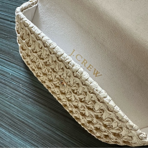 J. Crew Vacation Vibes Straw Raffia Eyeglass Sunglasses Case - Picture 4 of 7